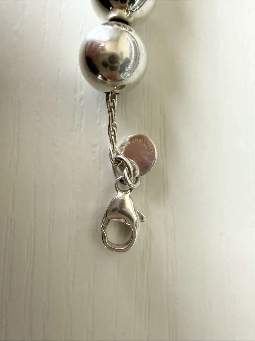 Tiffany & Co. Sterling Silver Bead Bracelet | Classic Ball Bracelet - Picture 6 of 6